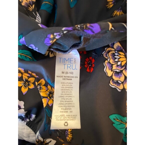 Time and Tru Halter Swimsuit One Piece Womens Size Medium Modest Pool Beach - Picture 10 of 12